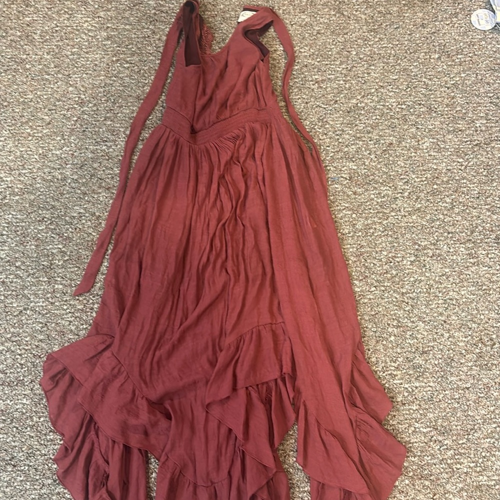 Mia Joy teen dress, 3 tiered length, fully lined.  Mauve brown color.  NWOT.